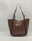 MMS Brands Brown Leather Style Shoulder Bag