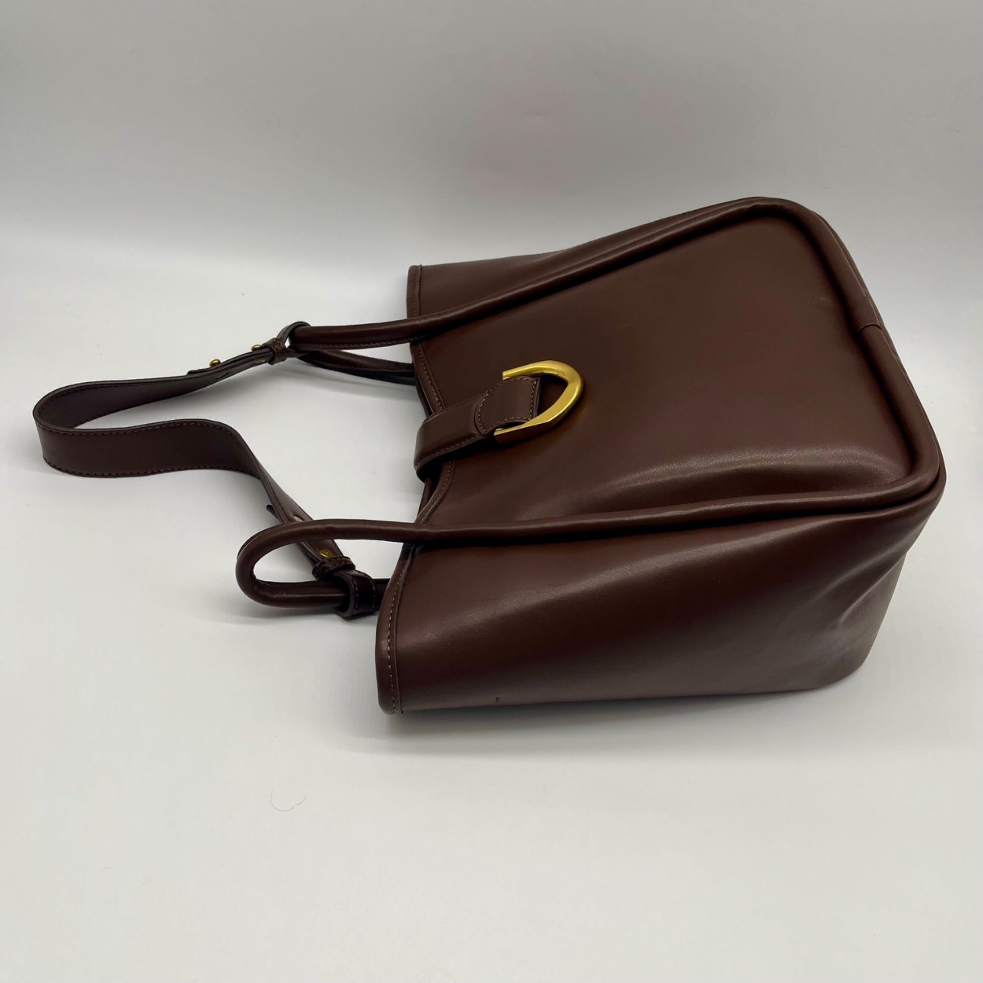 MMS Brands Brown Leather Style Shoulder Bag