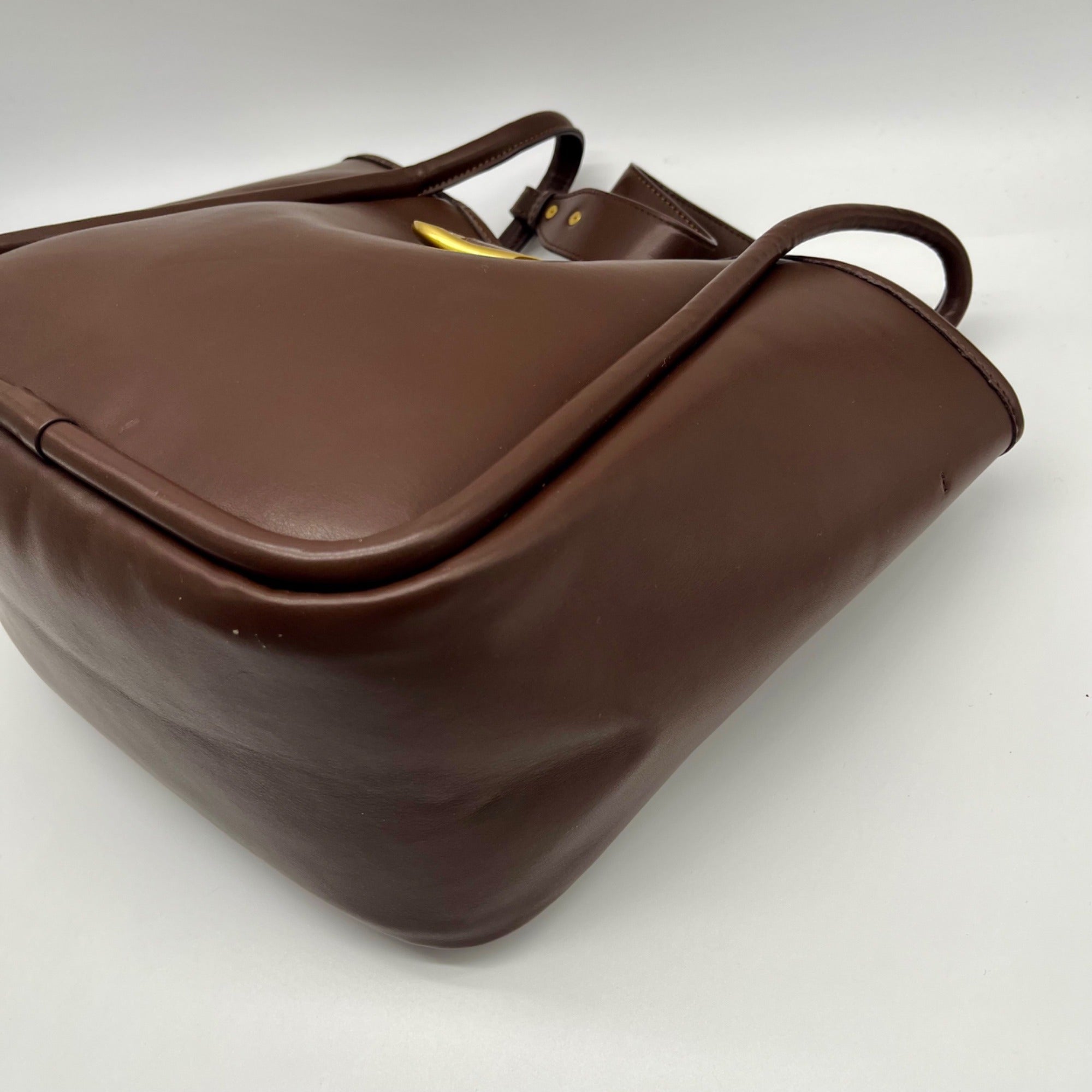 MMS Brands Brown Leather Style Shoulder Bag