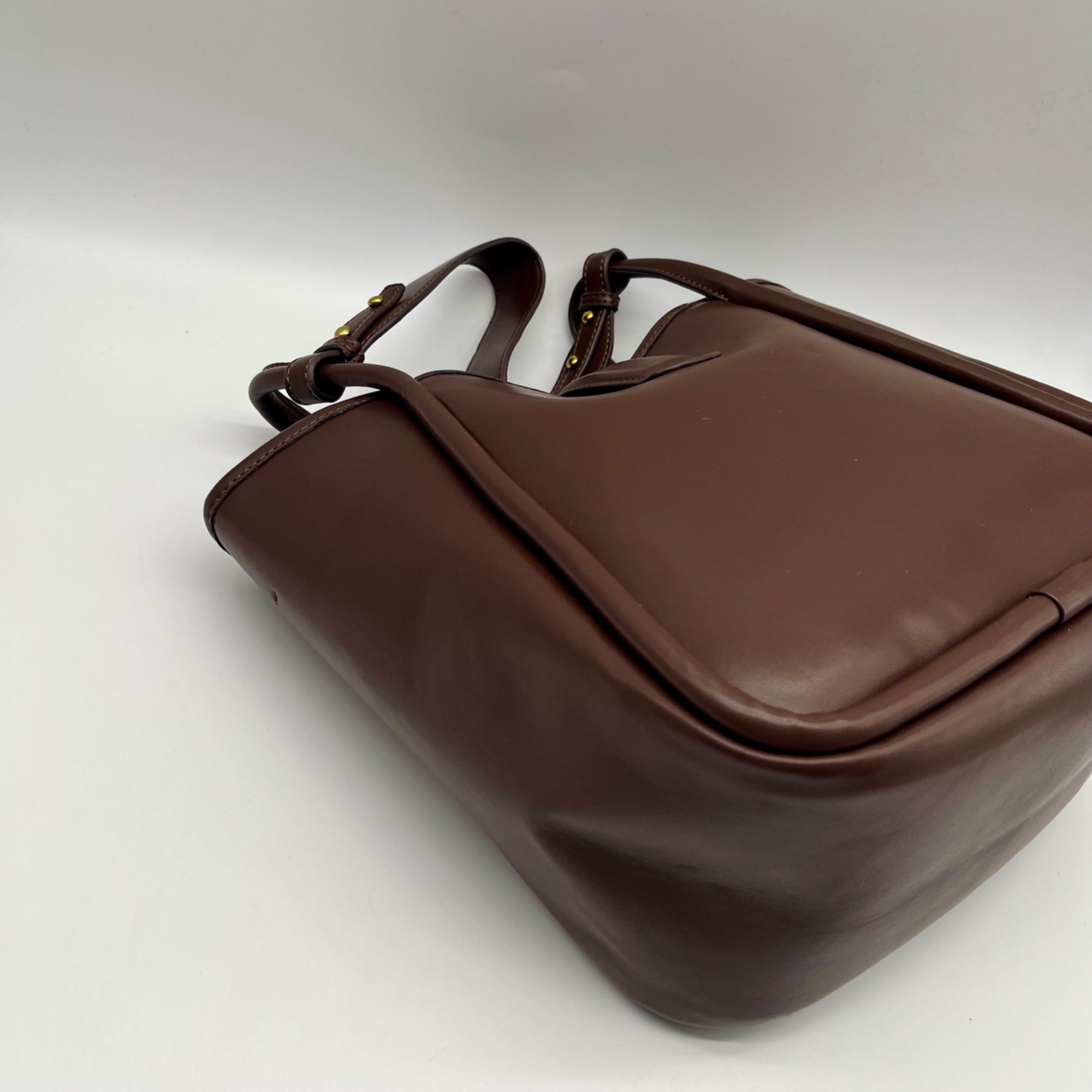 MMS Brands Brown Leather Style Shoulder Bag
