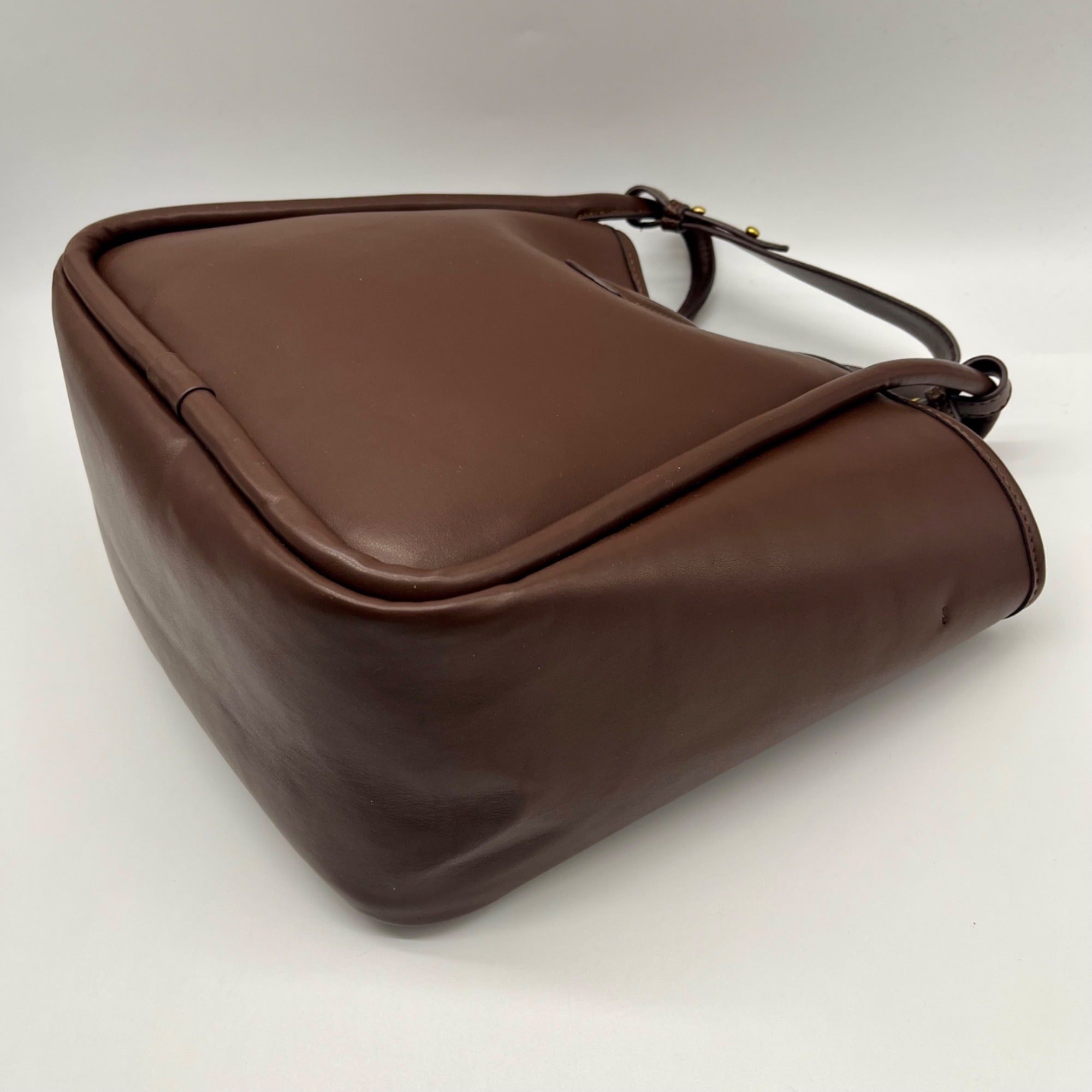 MMS Brands Brown Leather Style Shoulder Bag