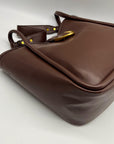 MMS Brands Brown Leather Style Shoulder Bag