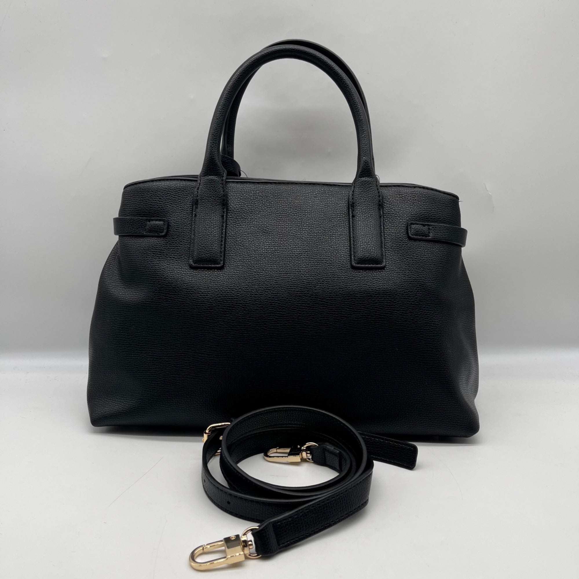 Nine West Black Faux Leather Aira Satchel