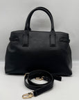Nine West Black Faux Leather Aira Satchel