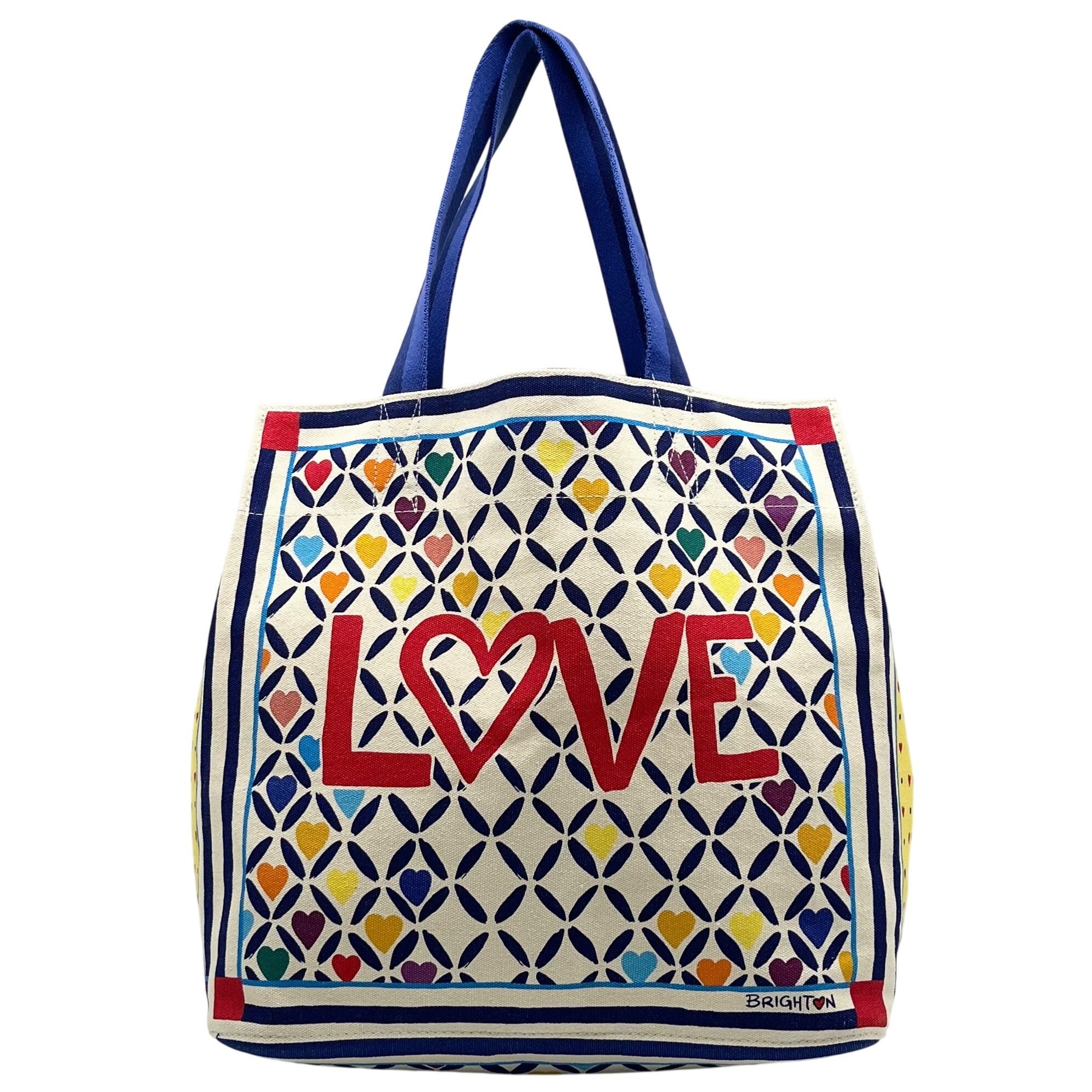 Brighton Multi Colored Canvas Cherished Love Tote Bag