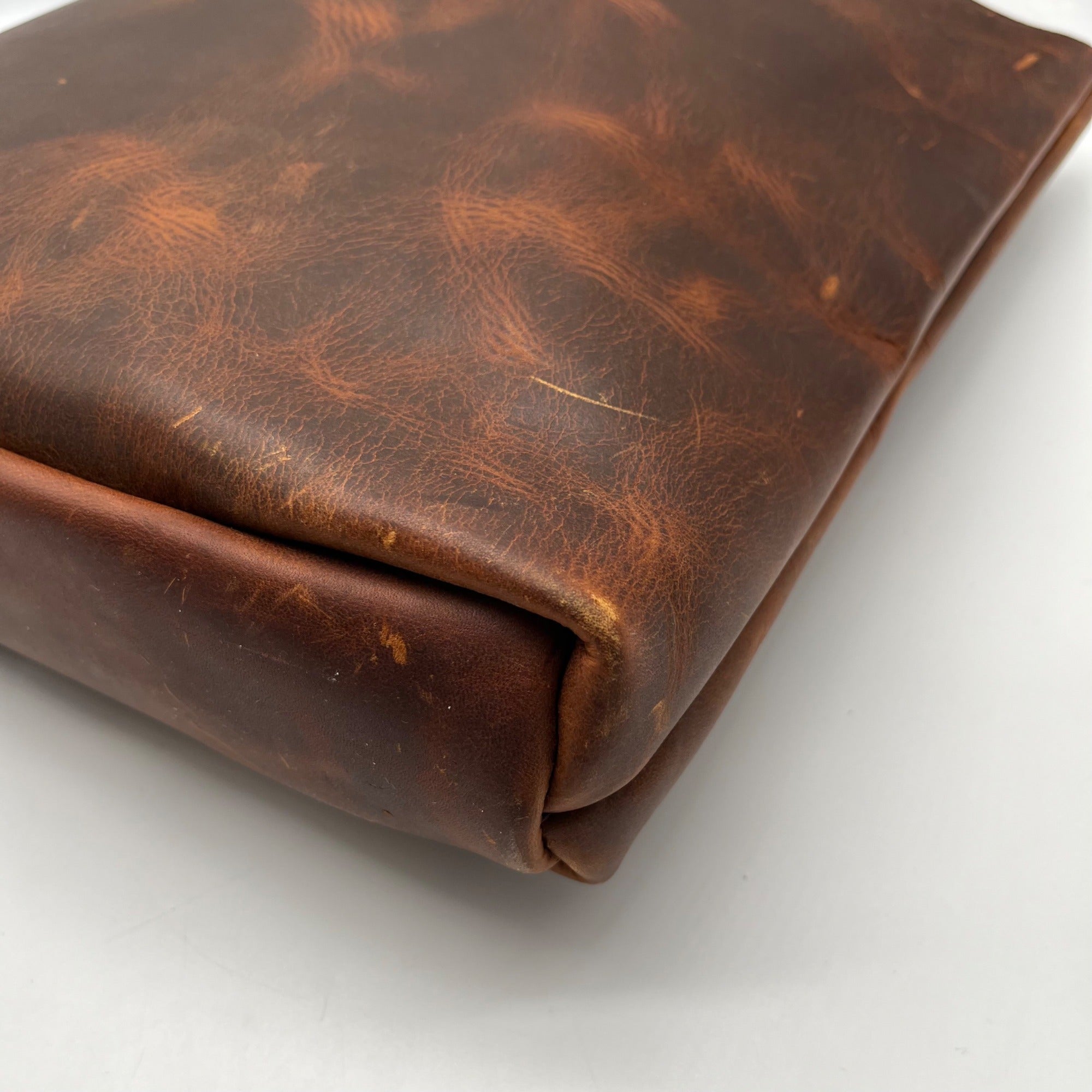 Lee Fashion Brown Distressed Leather Tote Bag