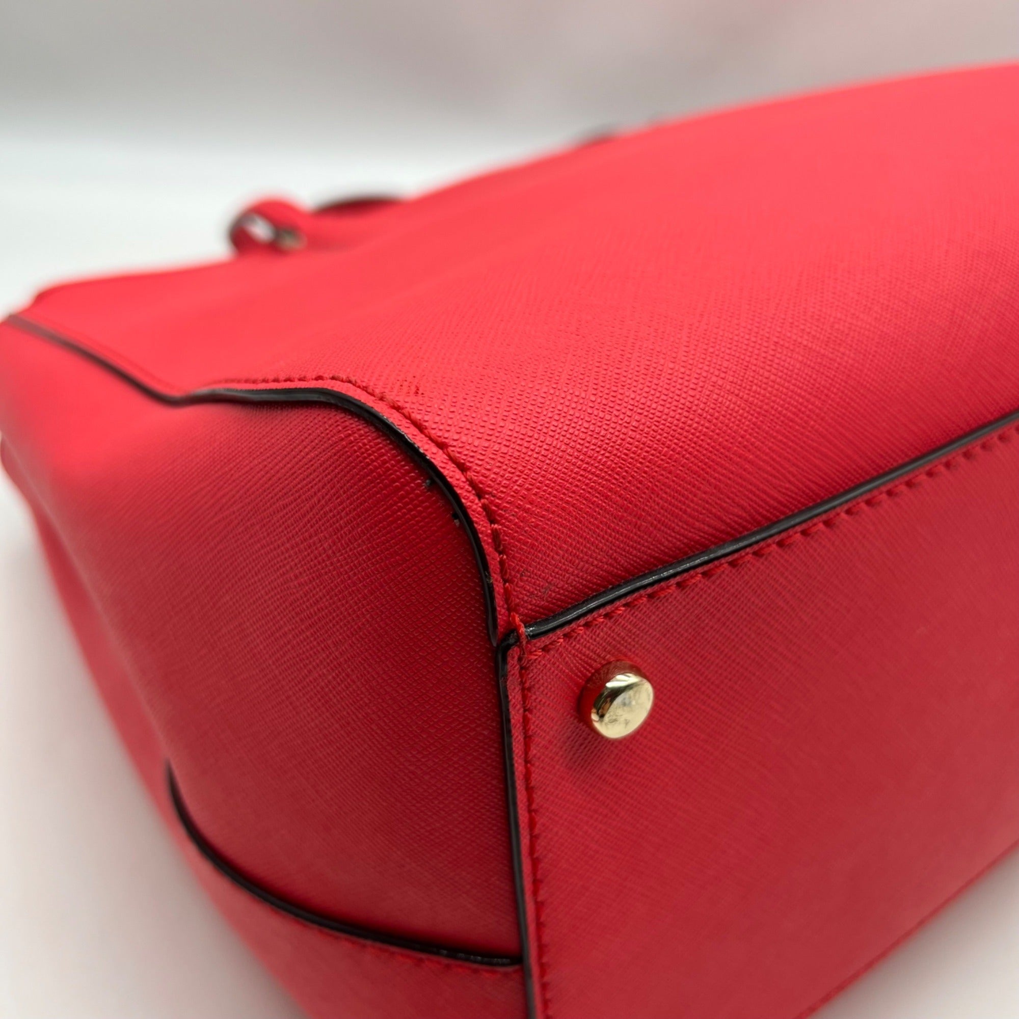 Kate Spade Pink Saffiano Leather Triple Compartment Convertible Satchel Bag