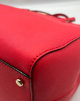 Kate Spade Pink Saffiano Leather Triple Compartment Convertible Satchel Bag