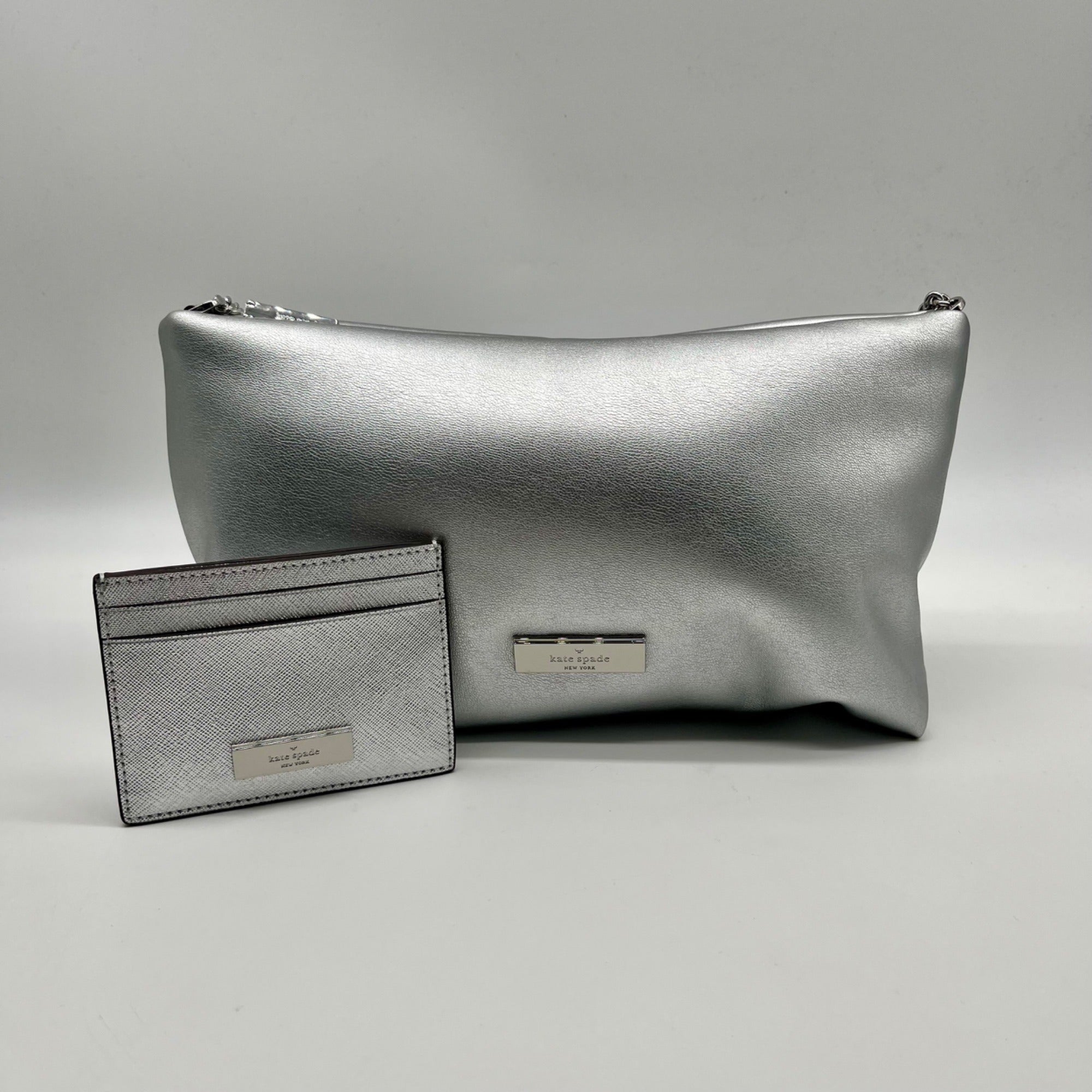 Kate Spade Silver Anya Metallic Shoulder Bag