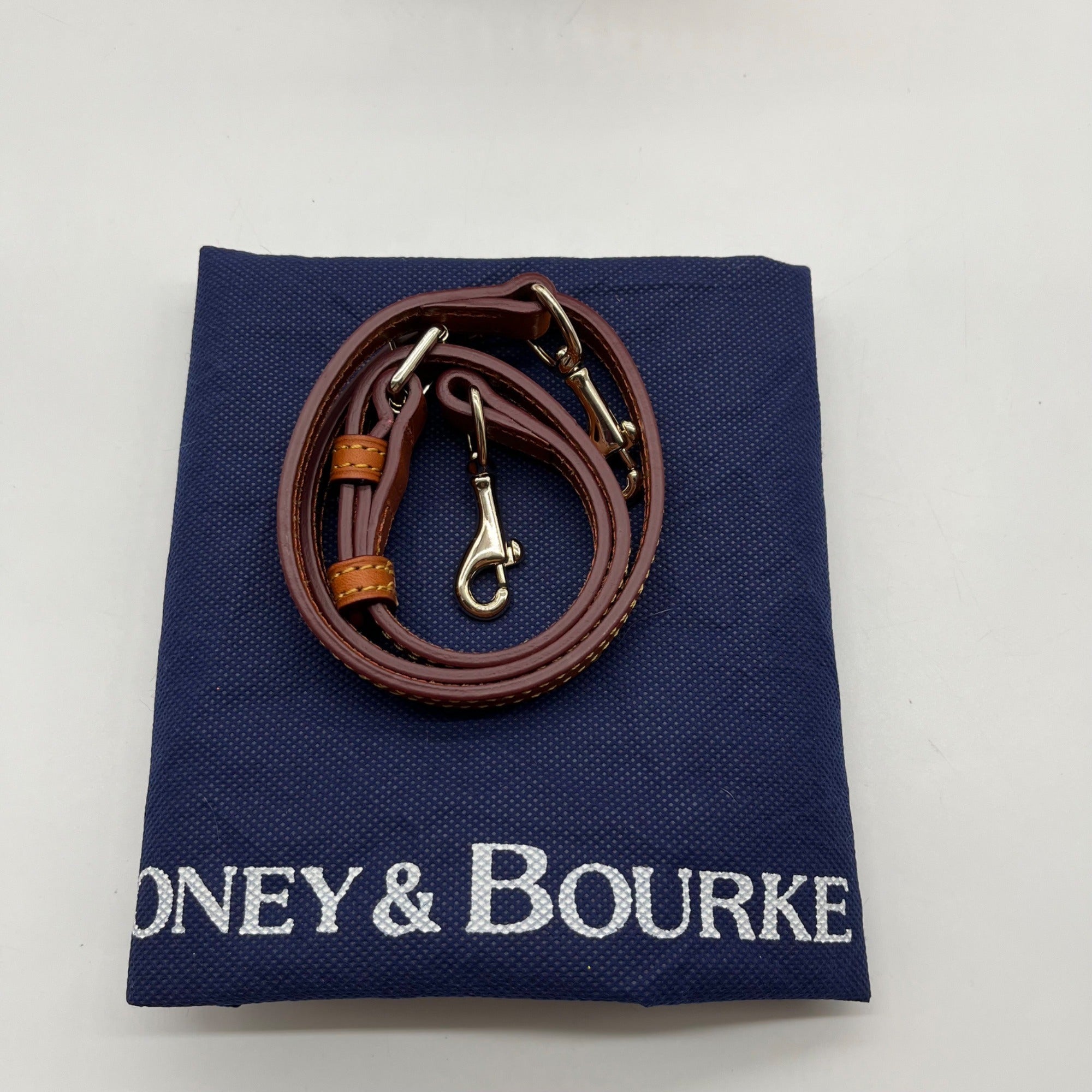 Dooney &amp; Bourke Orange Leather Domed Satchel Bag