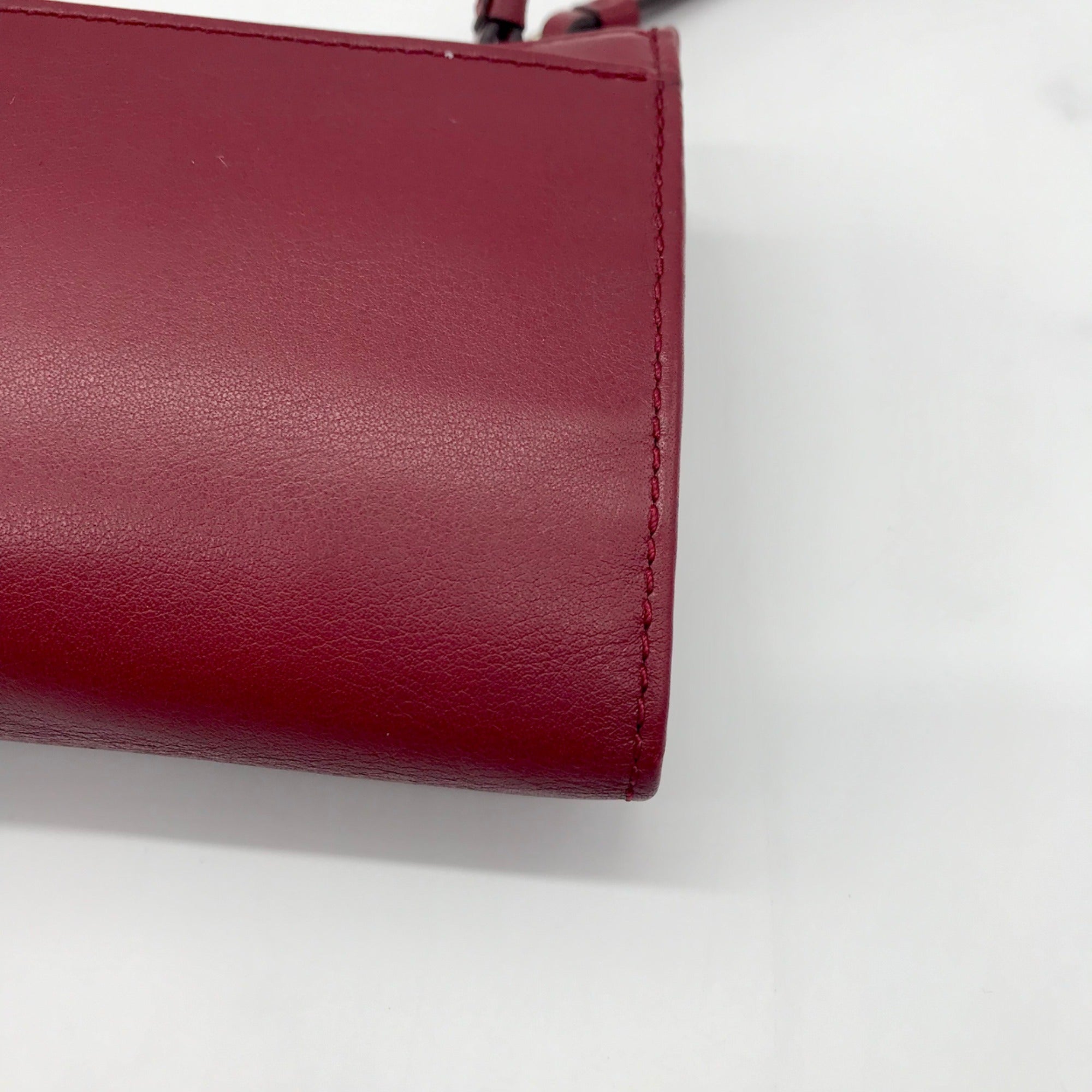 Coach Red Leather Zip Convertible Wristlet