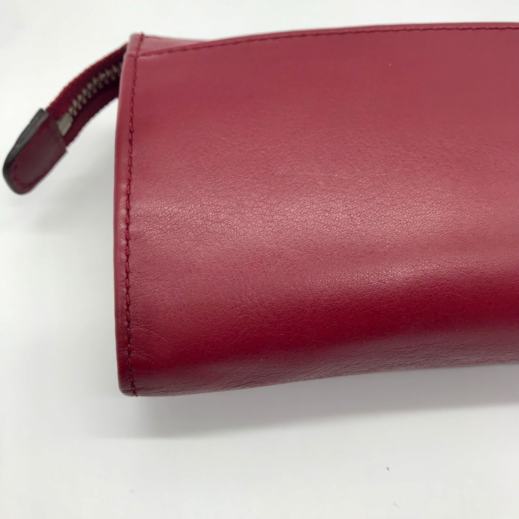 Coach Red Leather Zip Convertible Wristlet