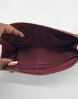 Coach Red Leather Zip Convertible Wristlet