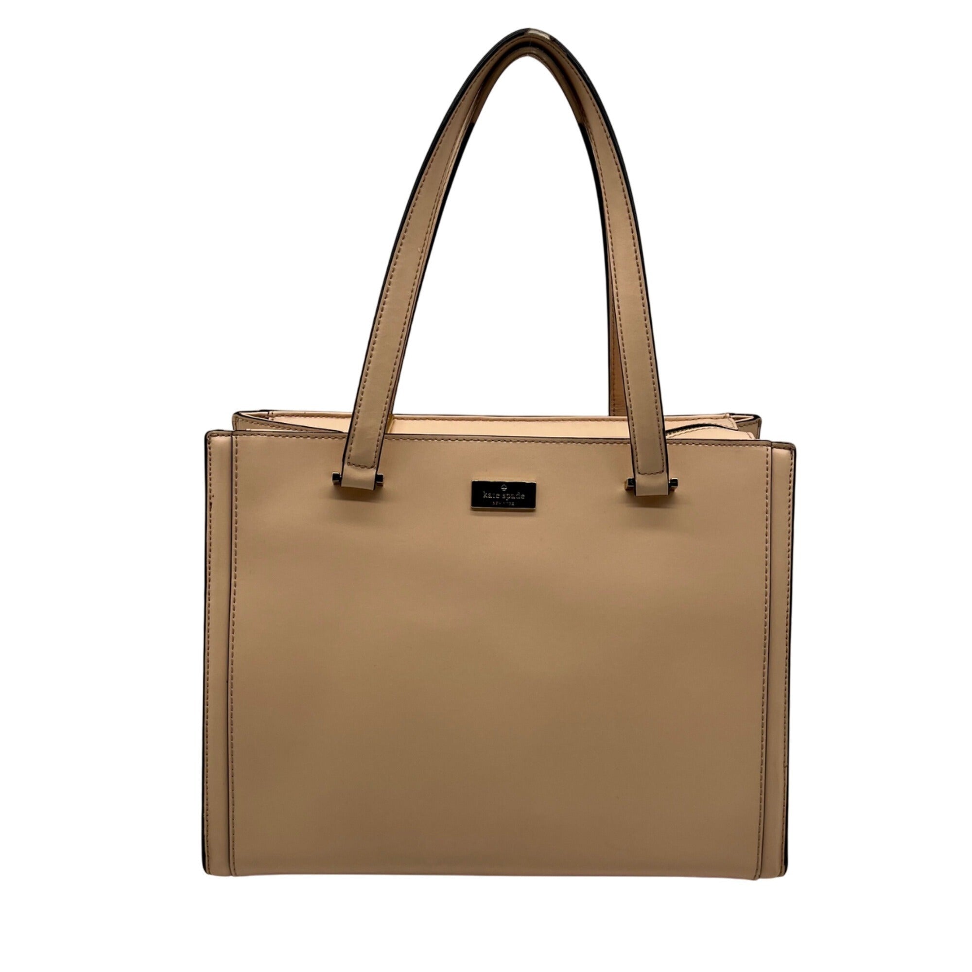 Kate Spade Tan Leather Regatta Vita Court Tote Bag