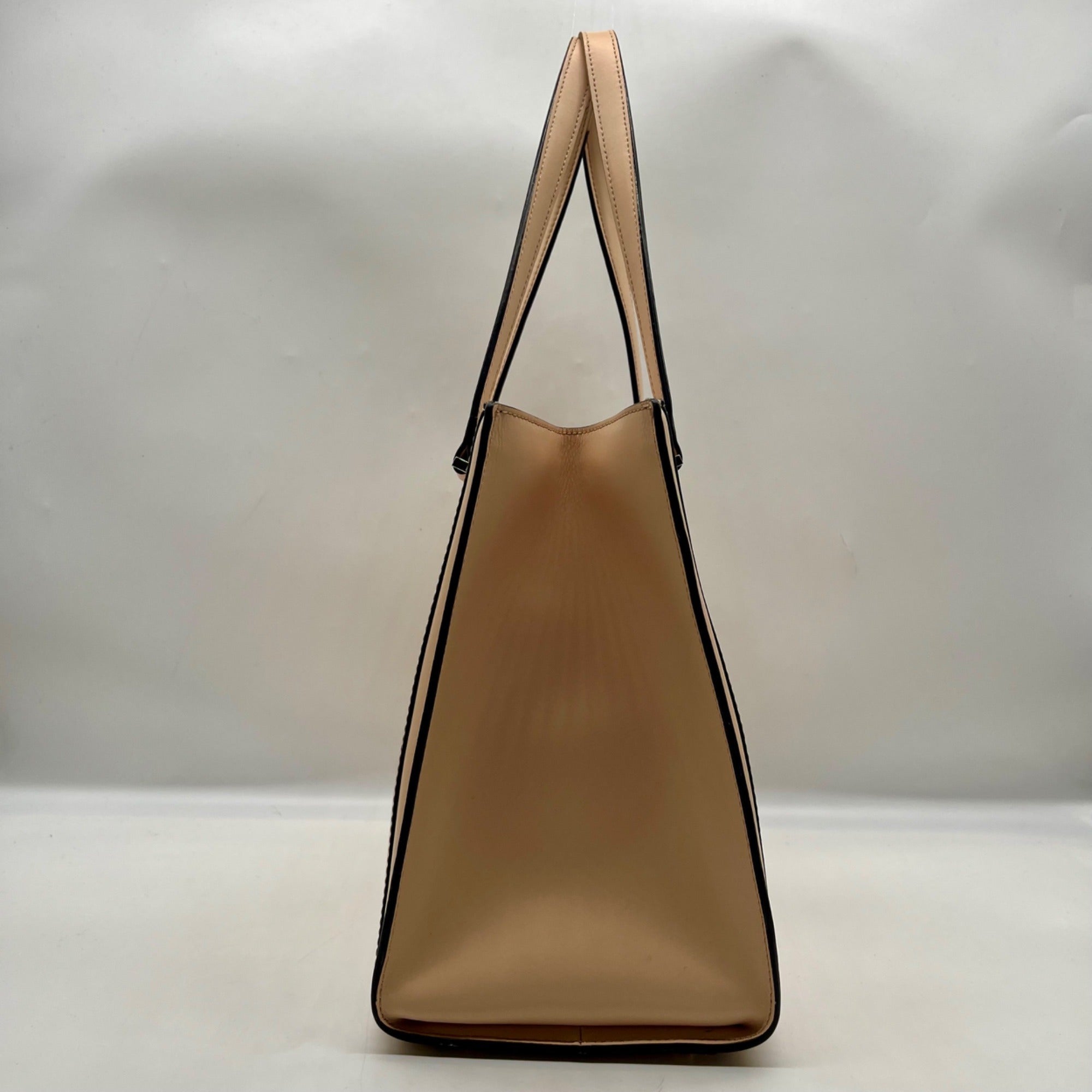 Kate Spade Tan Leather Regatta Vita Court Tote Bag