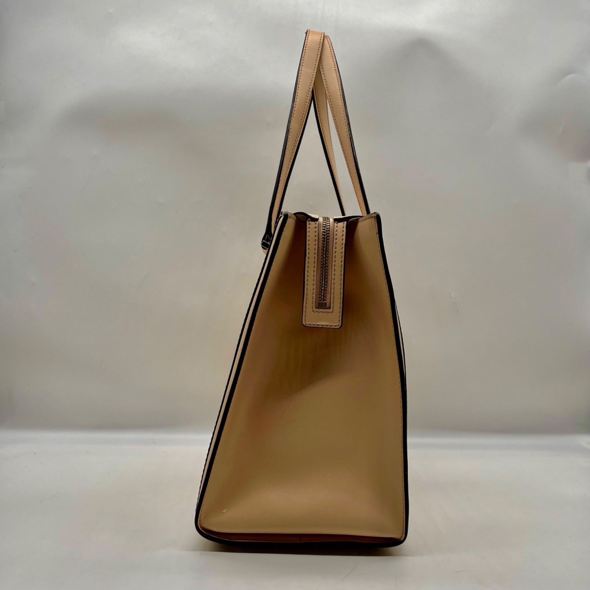 Kate Spade Tan Leather Regatta Vita Court Tote Bag