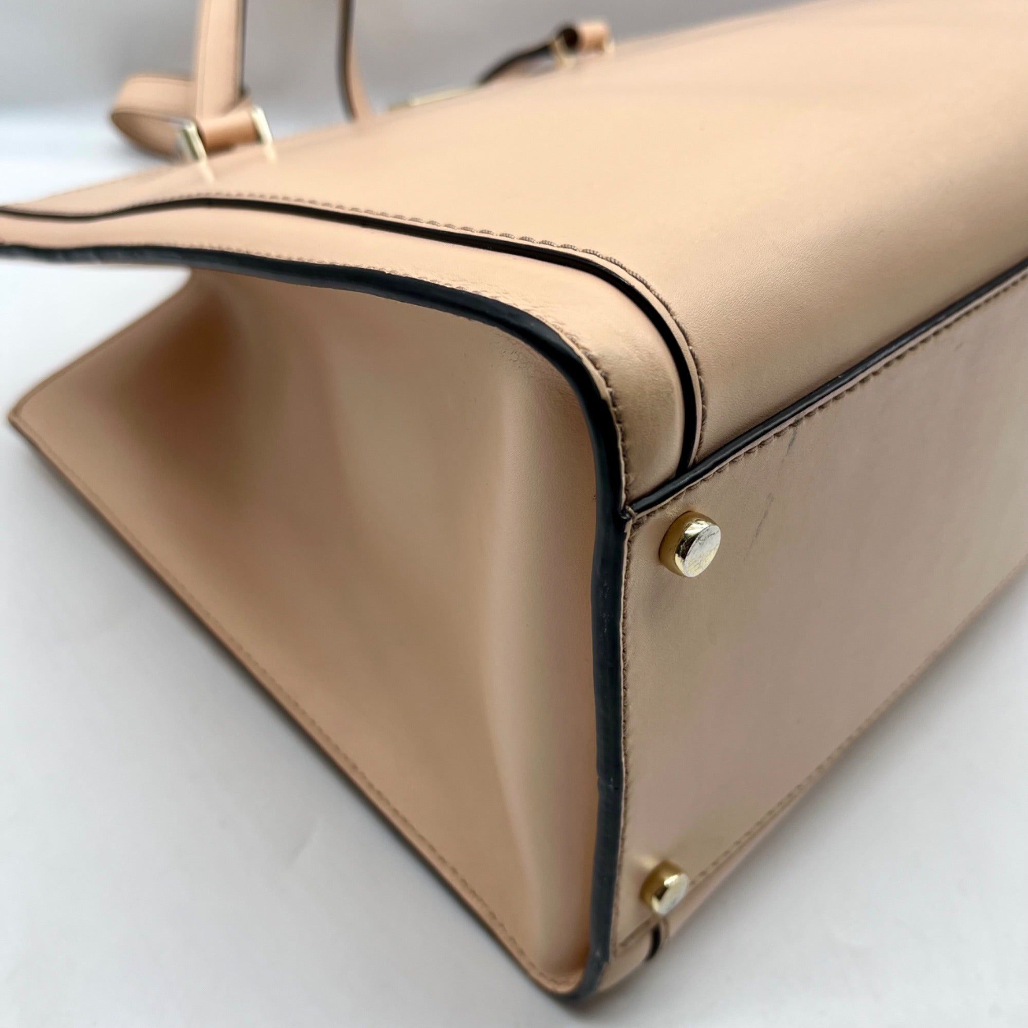 Kate Spade Tan Leather Regatta Vita Court Tote Bag