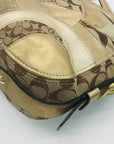 Coach Zoe Signature Patchwork Metallic Gold Leather & Canvas Hobo 12663