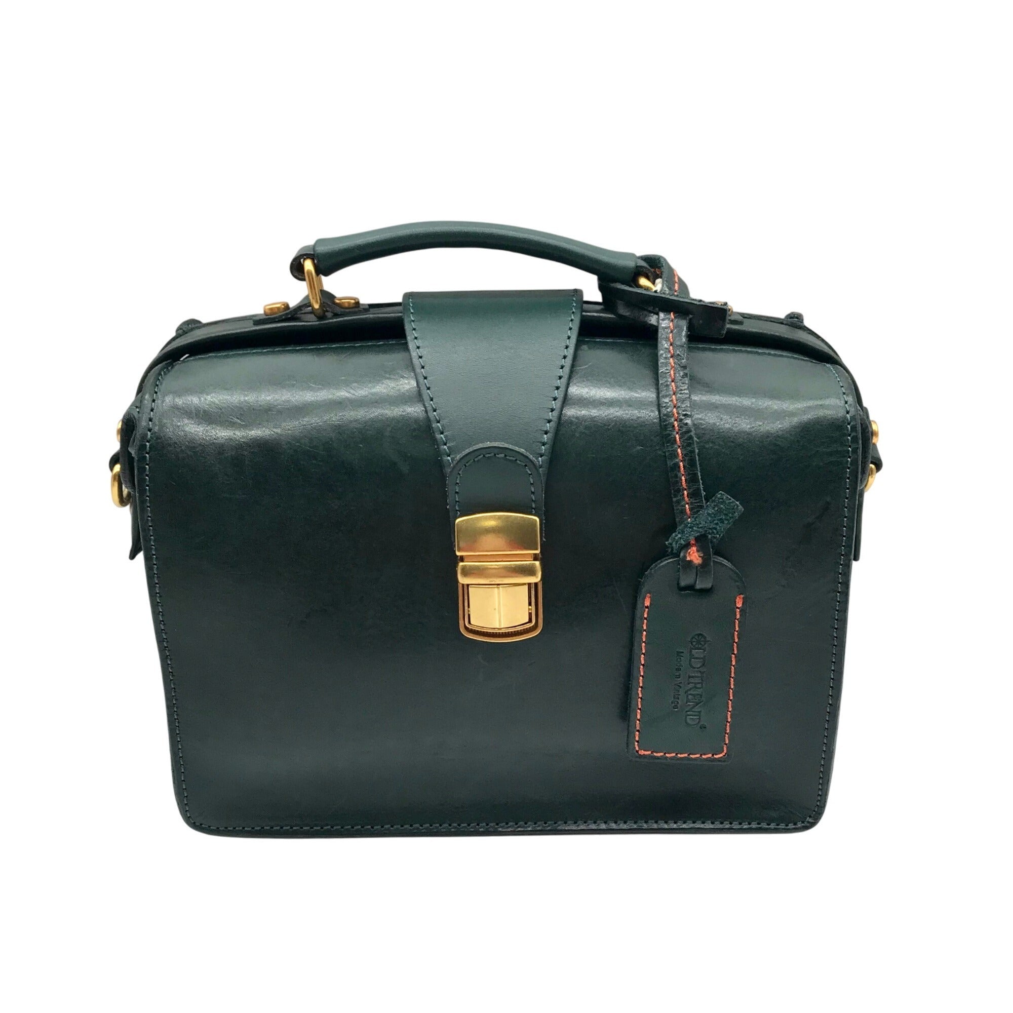 Old Trend Dark Green Genuine Leather Doctor Transport Satchel Bag 
