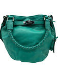 Old Trend Leather Teal Bucket Bag
