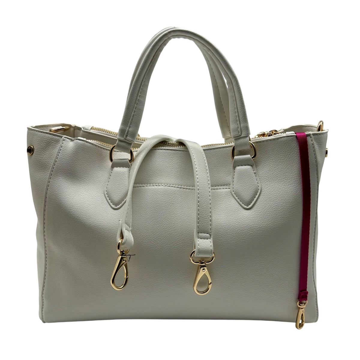 On 34th Bright White Faux Leather Robbinn Medium Satchel Bag