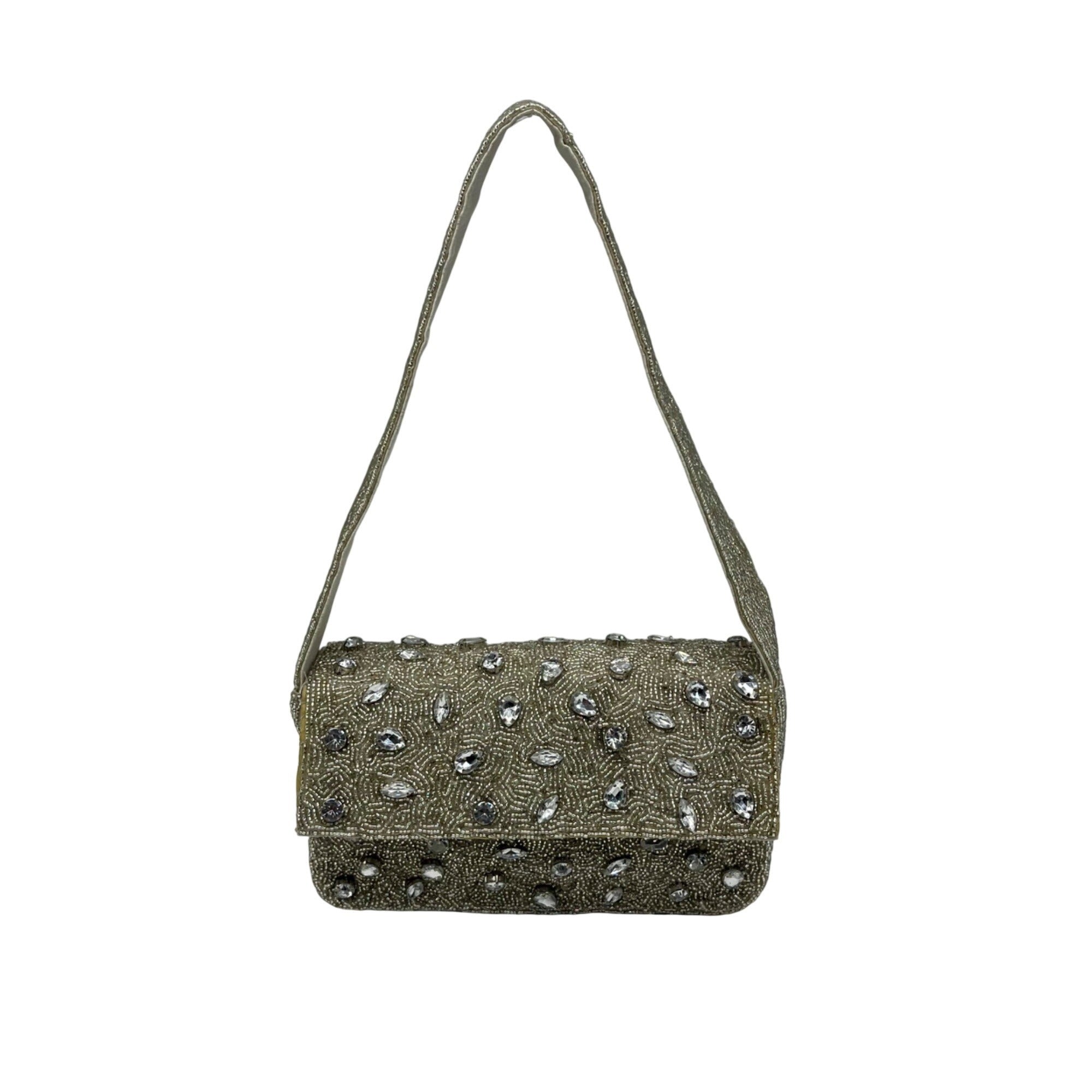 On 34th Silver Beaded Tote Bag