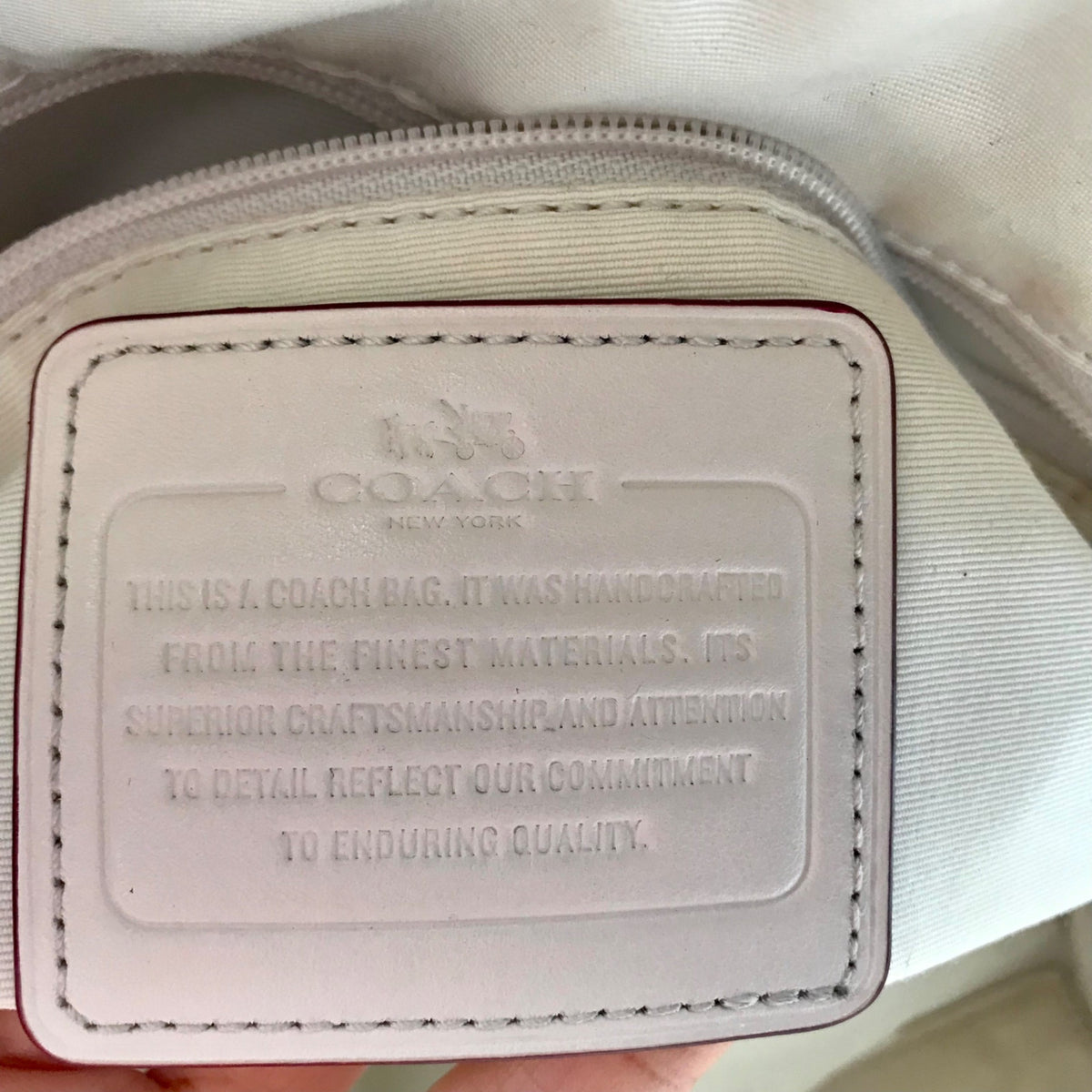 Coach Beige Signature Canvas Dome Satchel Bag