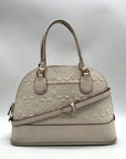 Coach Beige Signature Canvas Dome Satchel Bag