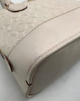 Coach Beige Signature Canvas Dome Satchel Bag