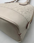Coach Beige Signature Canvas Dome Satchel Bag
