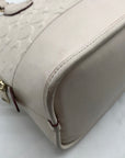 Coach Beige Signature Canvas Dome Satchel Bag
