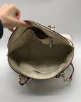 Coach Beige Signature Canvas Dome Satchel Bag