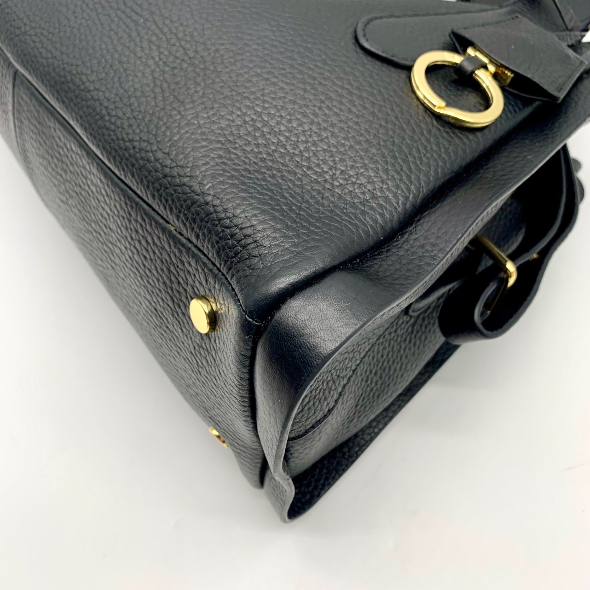 Radley London Black Pebbled Leather Sloane Street Convertible Satchel Bag