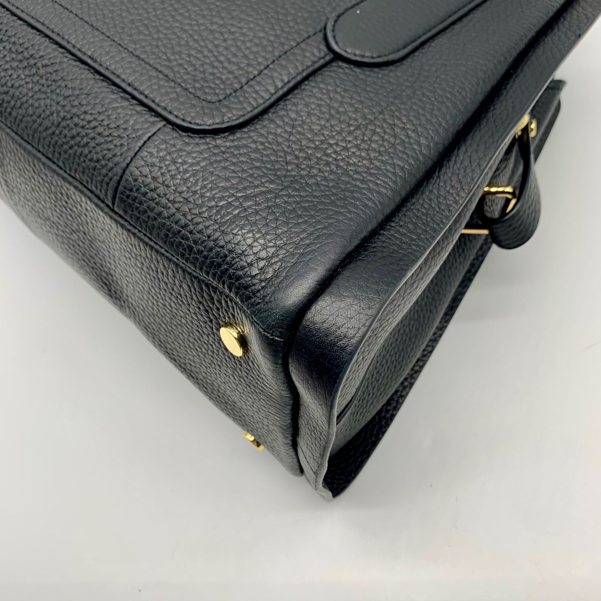 Radley London Black Pebbled Leather Sloane Street Convertible Satchel Bag