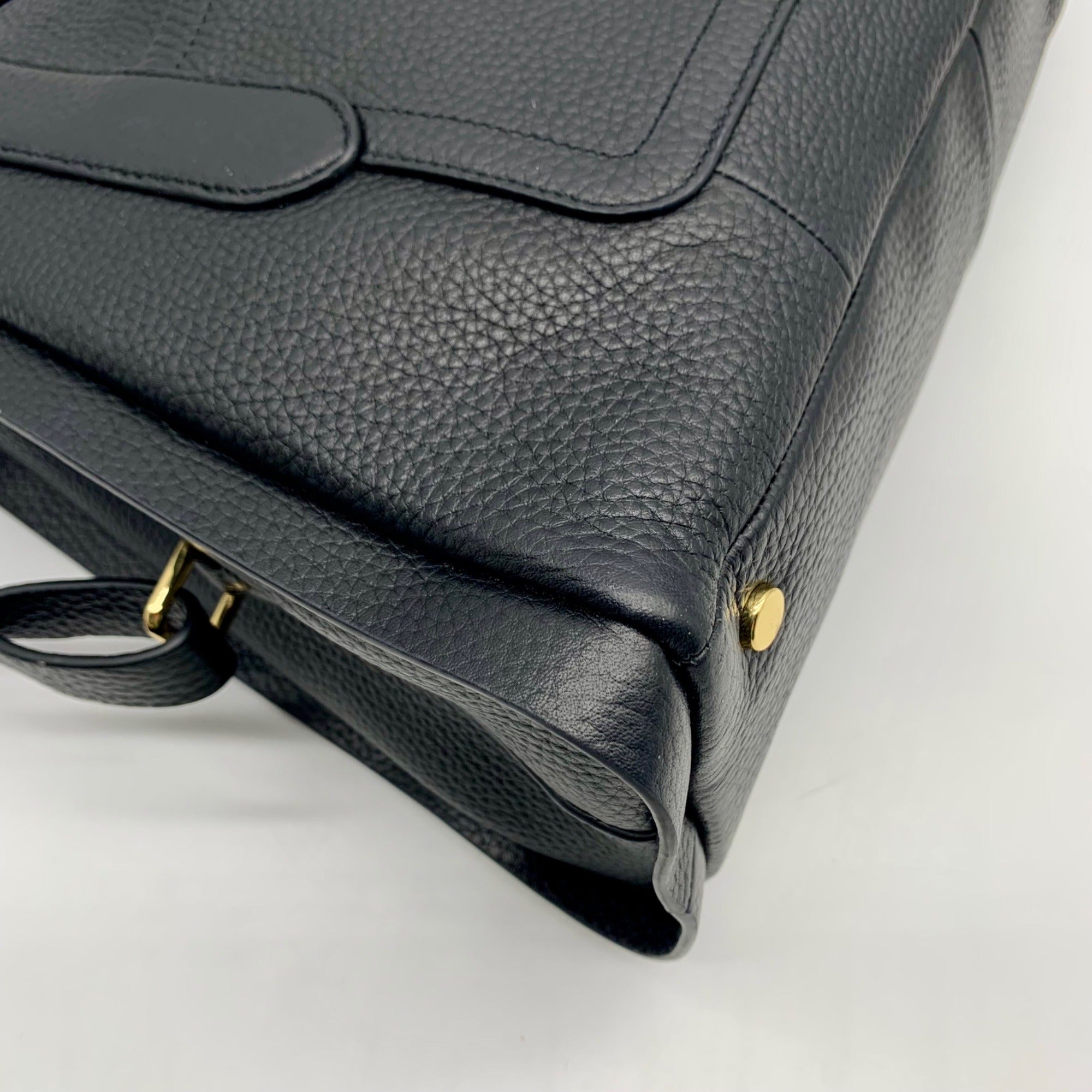 Radley London Black Pebbled Leather Sloane Street Convertible Satchel Bag
