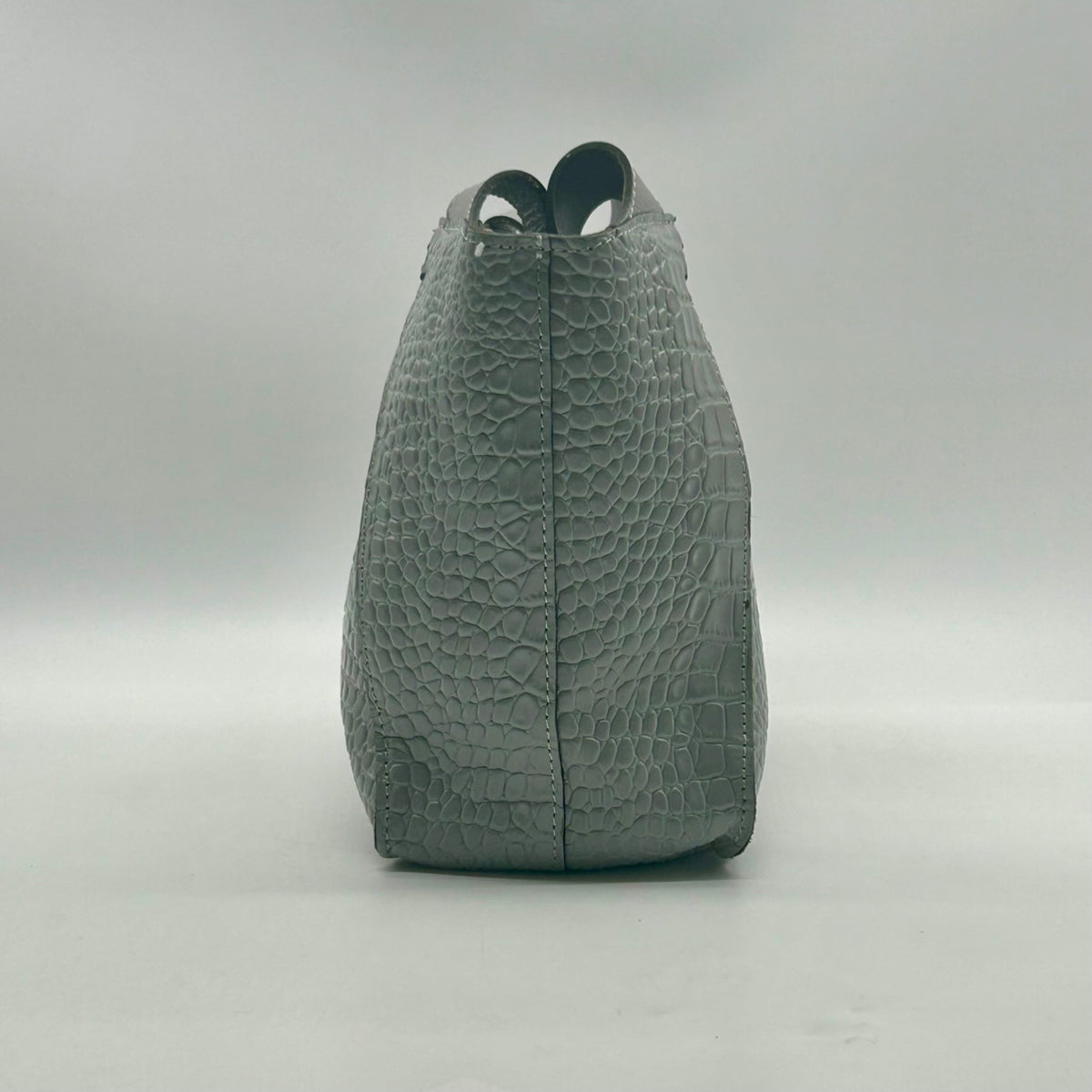Patricia Nash Gray Croc-Embossed Leather Tote Bag