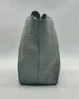 Patricia Nash Gray Croc-Embossed Leather Tote Bag