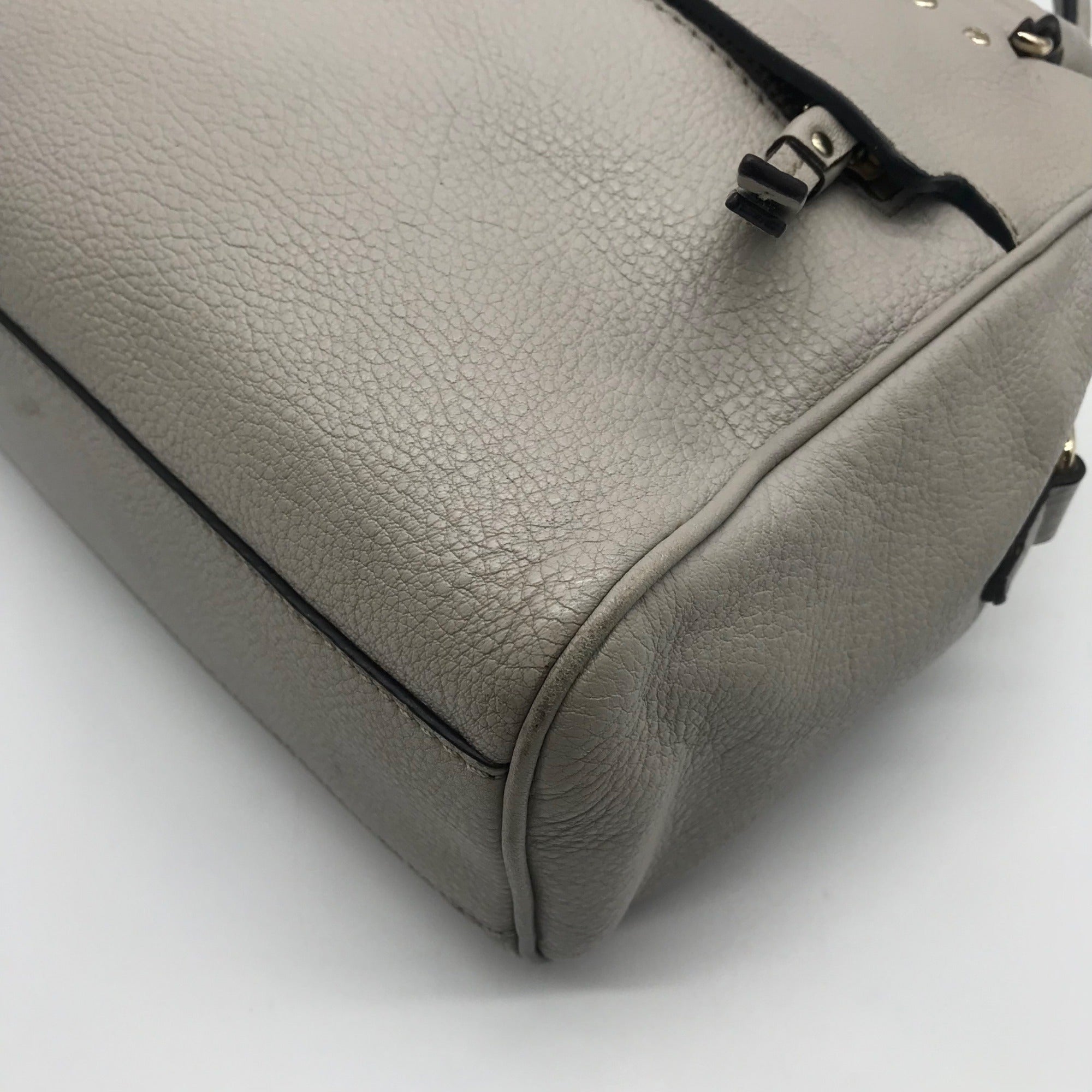 Kate Spade Cement Pebbled Leather Grant Park Alida Shoulder Bag