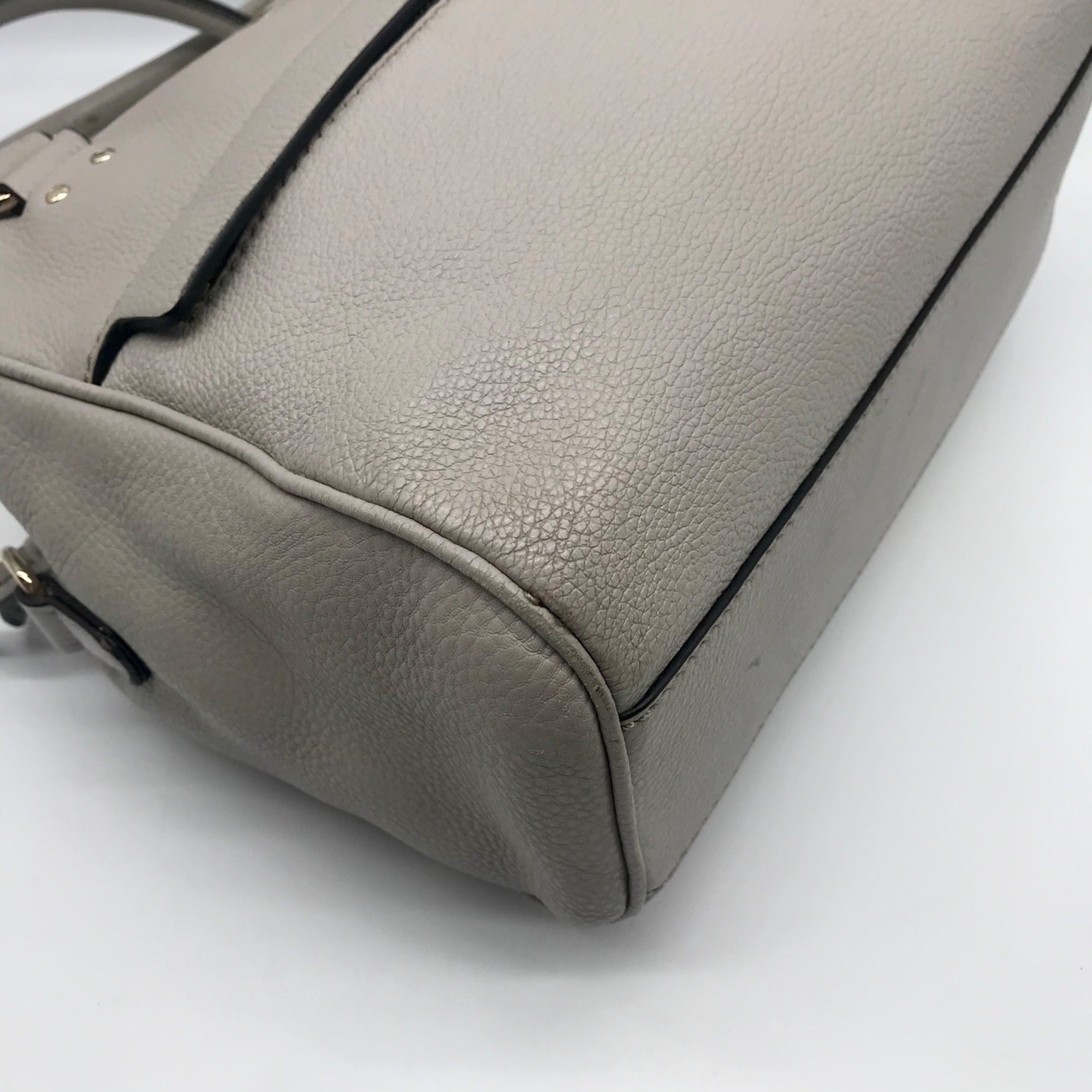 Kate Spade Cement Pebbled Leather Grant Park Alida Shoulder Bag