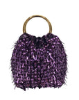 Valentino Garavani Small Carry Secrets Embroidered Amethyst Bucket Bag - NWT