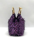 Valentino Garavani Small Carry Secrets Embroidered Amethyst Bucket Bag - NWT