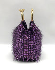 Valentino Garavani Small Carry Secrets Embroidered Amethyst Bucket Bag - NWT