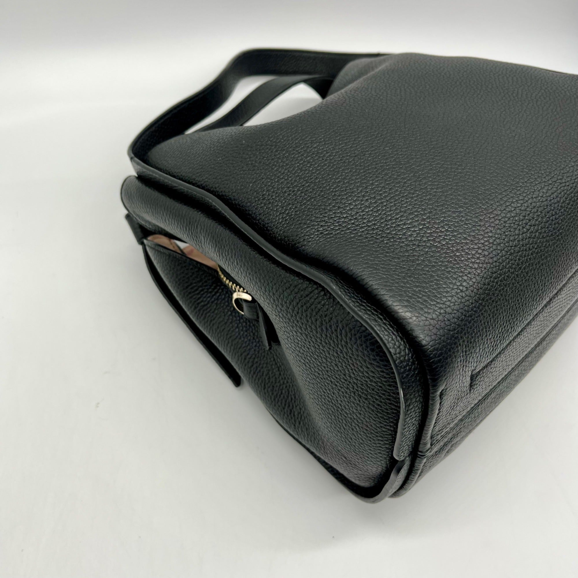 Kate Spade Pebbled Leather Black Knott Medium Tote Bag
