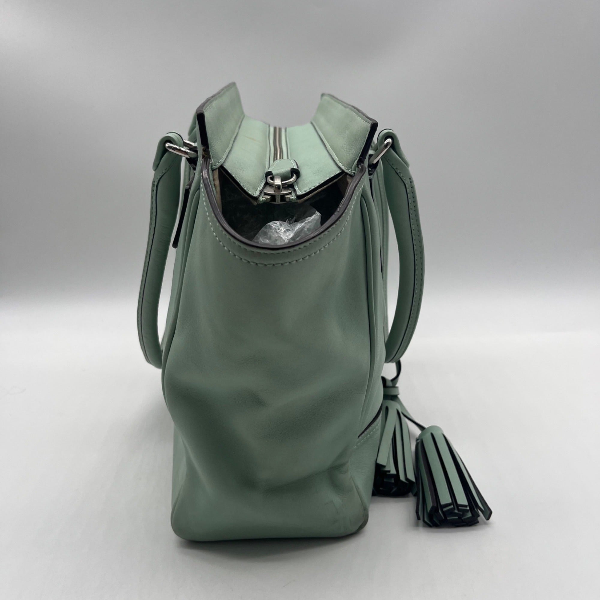 Coach Mint Legacy Candace Carryall Leather Satchel Bag 24201