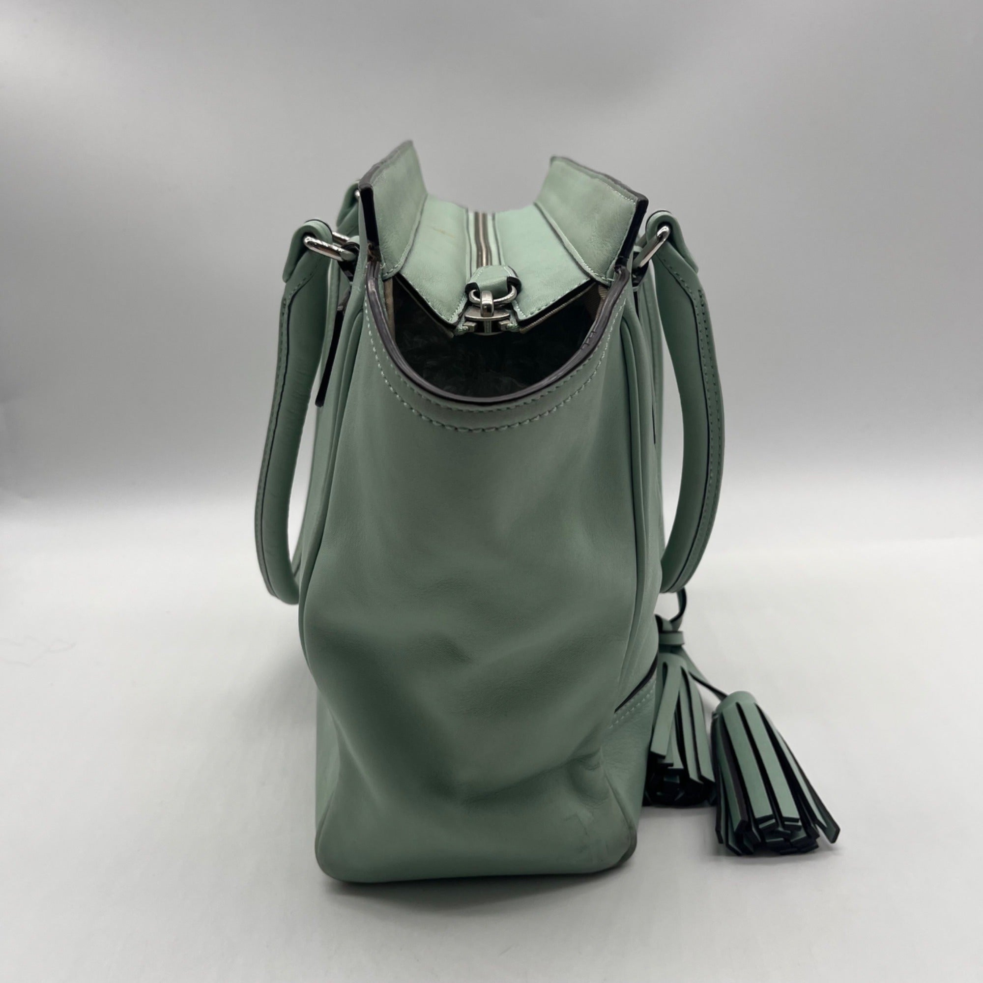Coach Mint Legacy Candace Carryall Leather Satchel Bag 24201