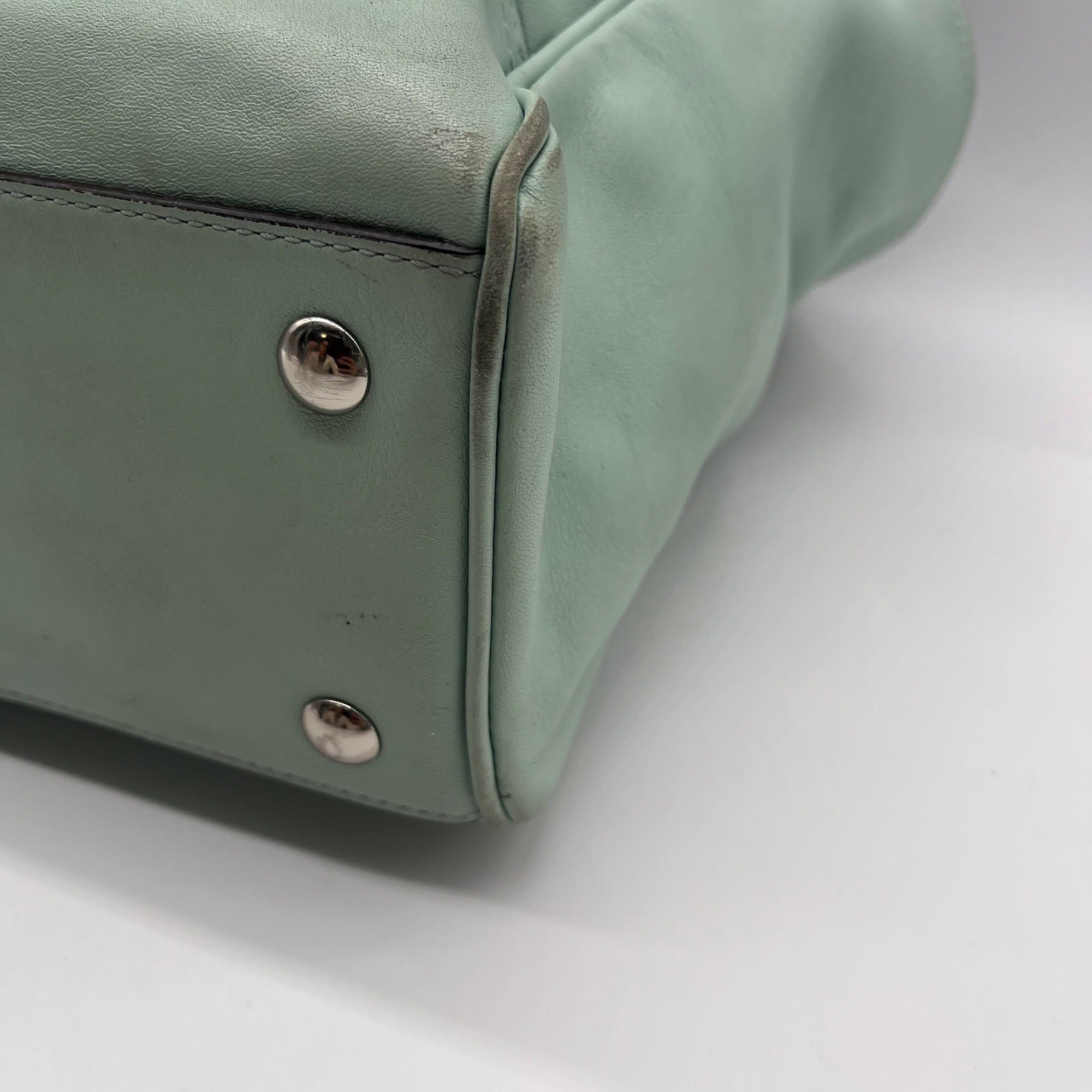 Coach Mint Legacy Candace Carryall Leather Satchel Bag 24201