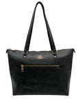Coach Black Crossgrain Leather Gallery Tote