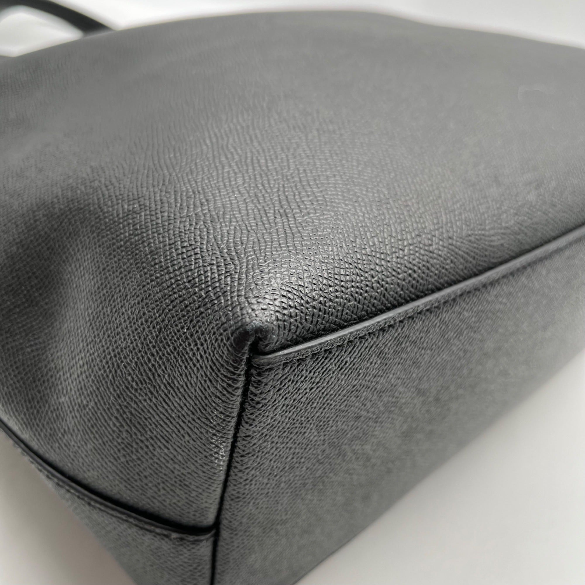 Coach Black Crossgrain Leather Gallery Tote