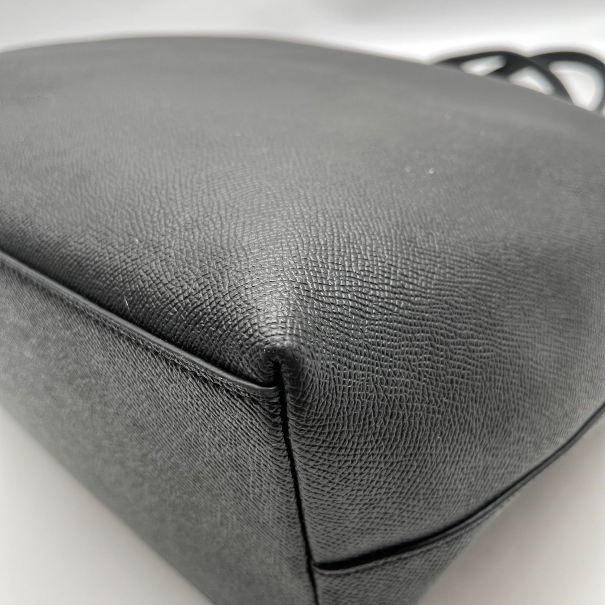 Coach Black Crossgrain Leather Gallery Tote