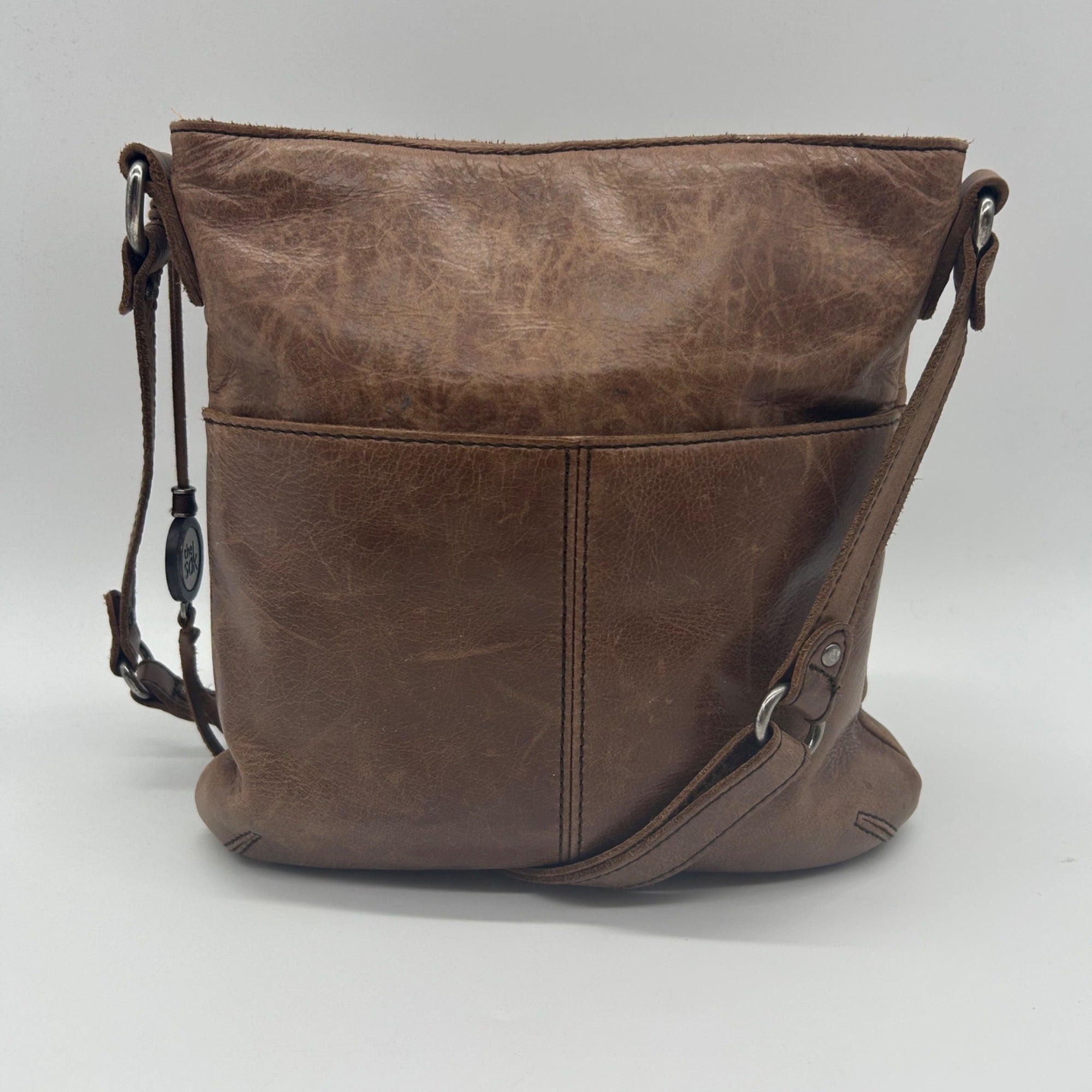 The Sak Brown Leather Crossbody bag